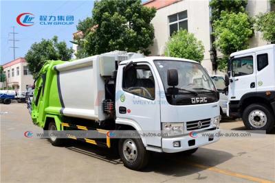 China Dongfeng Garbage Compactor Truck , 4X2 6 CBM Carbon Steel Waste Truck for sale