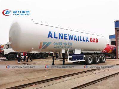 China FUWA Axle 25T 54000L LPG Tanker Trailer With Sun Shelter for sale