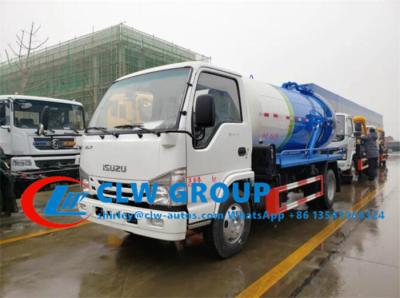 China Euro V Diesel Engine 4000L 98HP ISUZU Sewage Pump Truck for sale