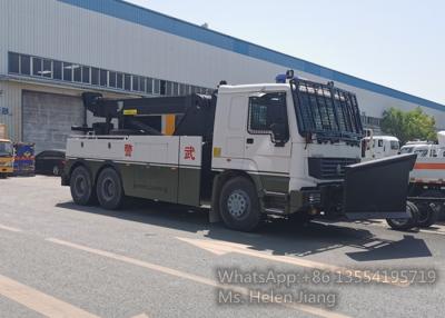 China Sinotruck HOWO 6X6 371HP 20T 30T Off Road Wrecker for sale