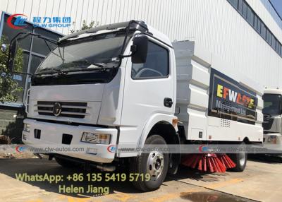 China Dongfeng 4x2 LHD Diesel Engine Vacuum Road Sweeper Truck for sale