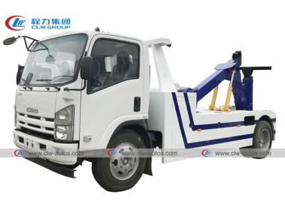 China Small ISUZU 4x2 100HP 3T Road Recovery Wrecker Tow Truck for sale