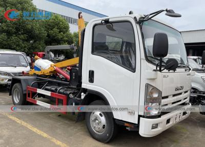 China ISUZU 4x2 3 2 Ton Roll Off Hook Lift Garbage Truck With Detachable Hopper for sale