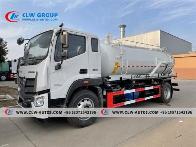 China Foton Auman Vacuum Tank Truck 8000 Liter Septic Tank Truck for sale