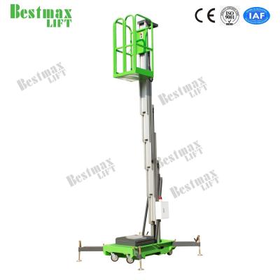 China Aluminum Alloy Industrial Vertical Platform Lift Single Mast 6 Meters Lift Height for sale