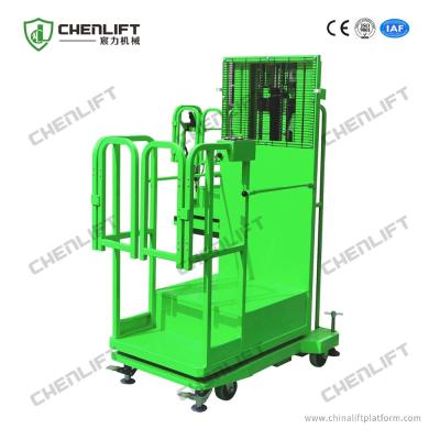 China Aerial 0.2 t Load Semi Electric Order Picker With Lifting Height 4500mm for sale