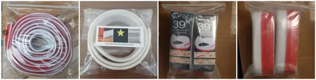 Silicone Rubber Door Sweep Draft Stopper Home Weather Stripping Under Door Bottom for Interior Doors Seal Strip