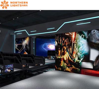 China Dynamic Virtual Reality Simulator Cinema Track Wall Projection for sale
