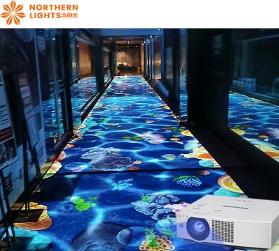China Hotel Interactive Projection Game 3200 Lumens Holographic Floor Projection for sale