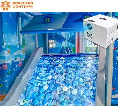Chine Jeu de diapositives aux aurores boréales Proyecteur interactif Système de jeu de projection au sol à vendre