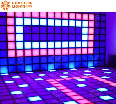 China Interactive Floor Tiles LED Jumping Grid Interactive Game For Entertainment for sale