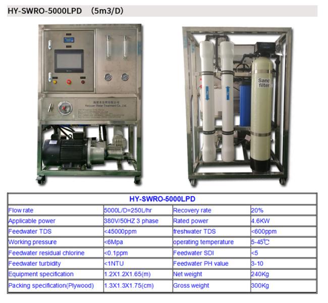 Marine Water Salt Water Desalination Plant RO Sea Water Seawater Desalination Plant for Salt Water