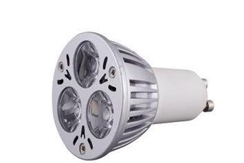 China Energy Saving 85 - 265V / 50HZ / GU10 / 3W LED Spot Light Bulb for Shopping Malls Teashops for sale