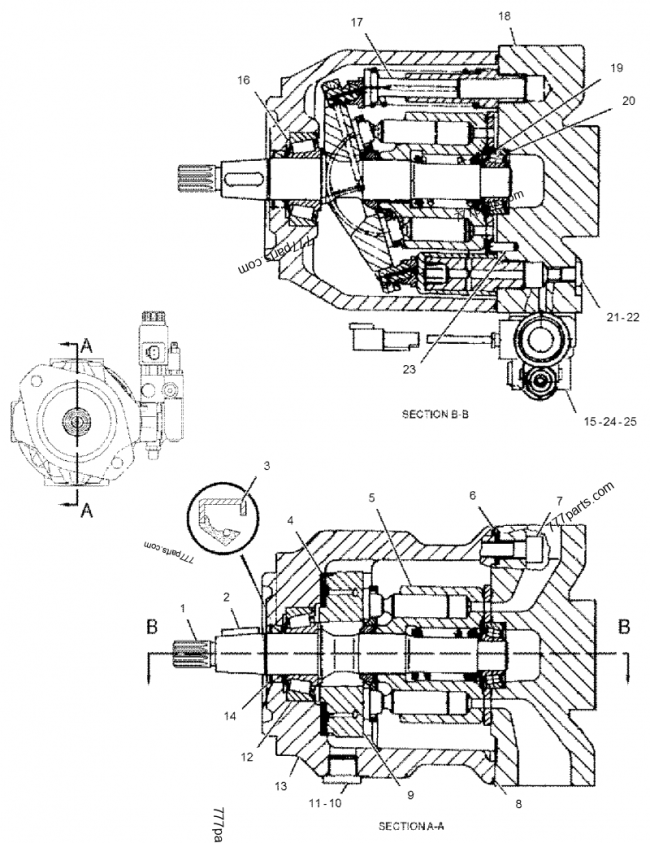 Part diagram 259-0814 PUMP GP-PISTON - ENGINE - MACHINE C-13 | 777parts.com
