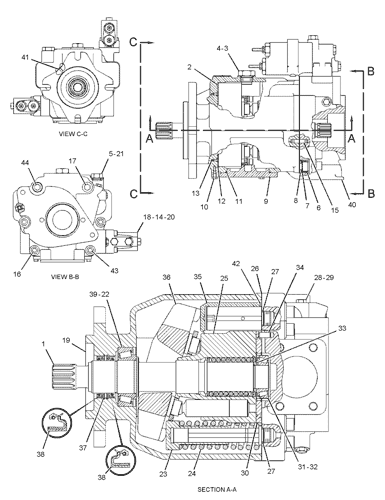 9T8346 PUMP GP-PISTON Parts scheme