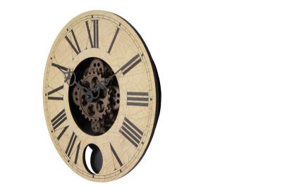 China Reloj de pared de madera del engranaje, reloj HY-G069-B del número romano de la cabecera en venta