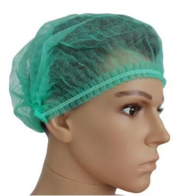 China Customized Disposable Non Woven Cap Bouffant With Double Elastic for sale