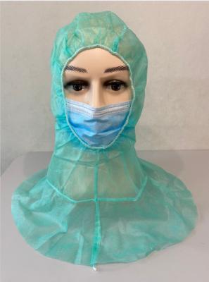 China Dust Proof Disposable Non Woven Cap Green Color For Surgeon for sale