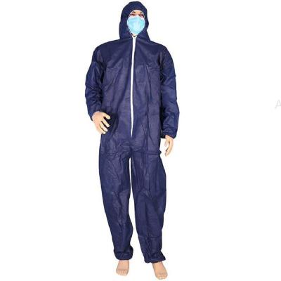China Protective Medical Non Woven Disposable Coverall With Hood Elastic Cuffs for sale
