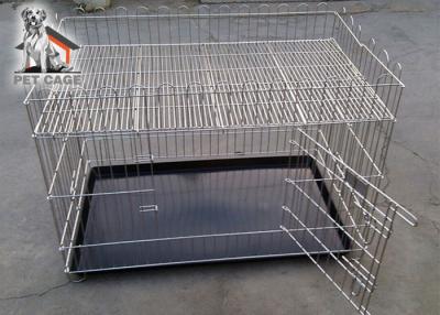 China Folding stainless steel two-door (with sun-roof) pet cages for sale