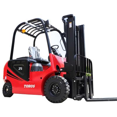 China 100Ah-200Ah Rechargeable Electric Forklift Truck 3 Ton With Pneumatic Tire for sale