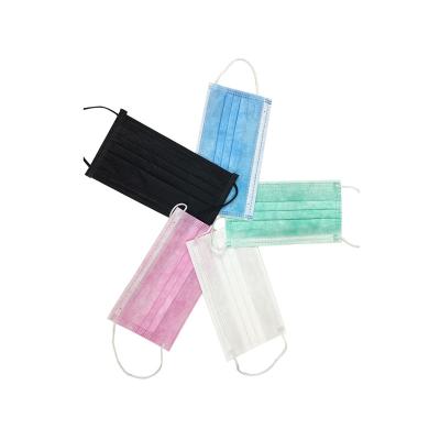 China Colorful Disposable Medical Mask Three Fold Design Protection For Beauty Salon for sale