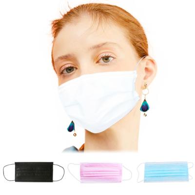 China Anti Dust 3 Ply Non Woven Face Mask Personal Safety Disposable Earloop Face Mask for sale