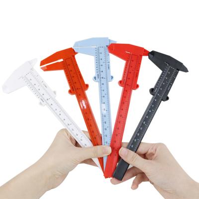 China 0-150mm Measuring Ruler Double Foot Plastic Vernier Caliper for sale