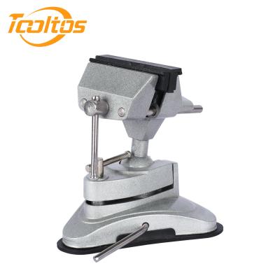 China Tooltos 360° Silver Rotating Vacuum Bench Vise For Jewelry for sale