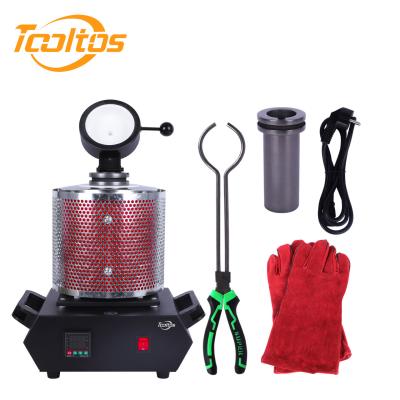 China Tooltos 1800W Digital Protective Grid Automatic Gold Electric Melting Furnace For 1/2/3kg for sale