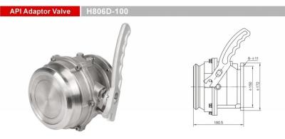 China Adapter-Ventil-LKW-Ersatzteile des Edelstahl-API für Behälter GETH806D -100 zu verkaufen