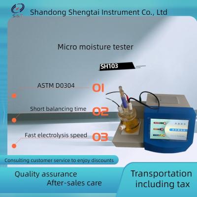 China SH103 Trace Moisture Meter GBT11133 Double Circuit Balance Titration for sale