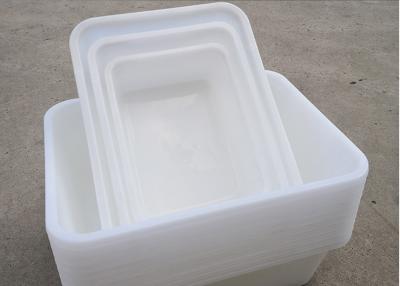 China Plastic Rectangular White Supermarket Kitchen Ice Tray Food Square Basin Barbecue Storage Box for sale