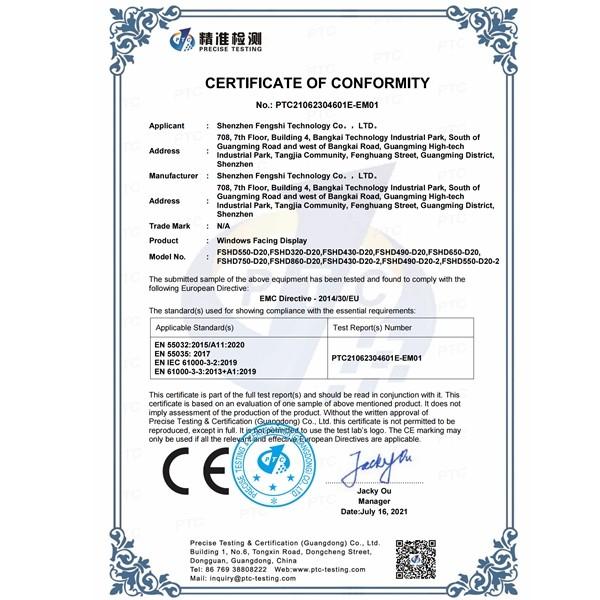 CE - Shenzhen Fengshi Technology Co., Ltd