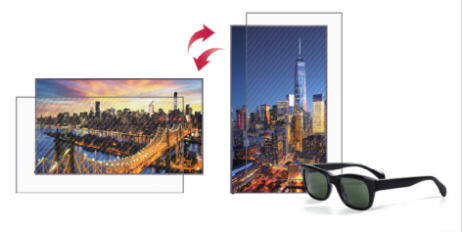 21.5 Inch Single-sided hanging window display 2000cd/M2 Brightness Full Hd Digital Signage Lcd 3