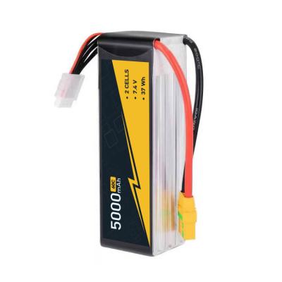 China 7.4V 2S 3s 4s 5000mah Rc Car Battery 60C Hard Case T Plug Rc Car Lithium Battery for sale