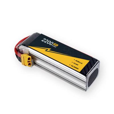 China Lightweight 4s 2200mah Lipo Battery 14.8V 50C FPV Drone Battery for sale