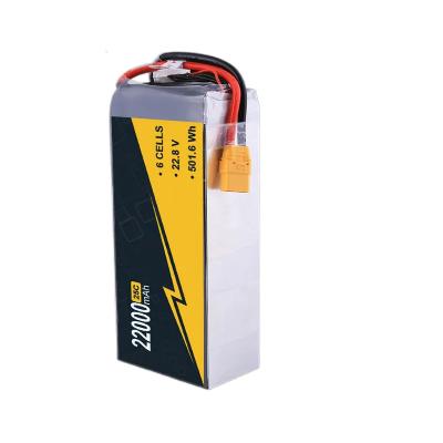 China 22.8v 25C 22000mah RC 6 Cell Lipo Battery With Connector Type XT60 for sale