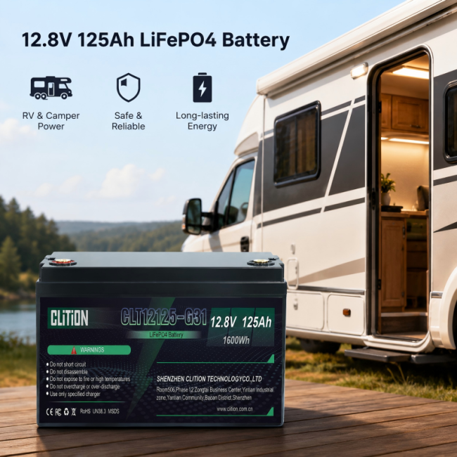 12V 125Ah LiFePO4 RV Battery Pack