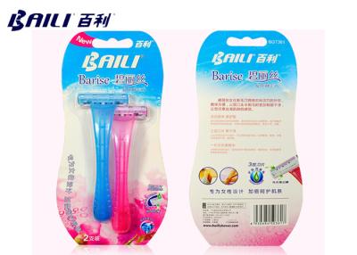 China 2pcs Women Shave Razor Blade Refills Cartridge For Baili Regal Tools for sale