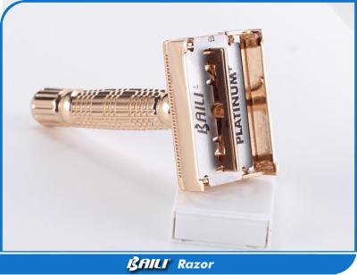 China Color oro de DE Shave Kit que afeita la maquinilla de afeitar de seguridad de dos filos para la tienda en línea en venta