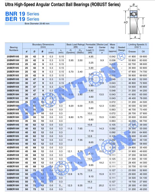 spindle bearings