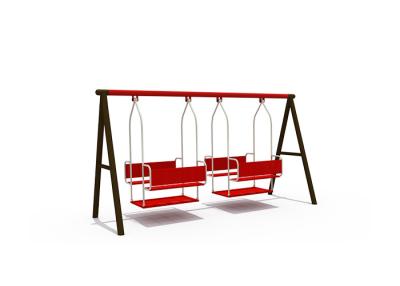 China Face To Face Outdoor Child Swing With Frame , Playground Glider Swing Playset for sale