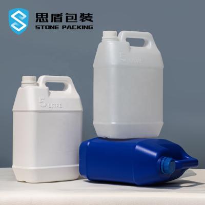 China Daily Chemical 35mm HDPE Plastic Bottle 5 Liter Plastic Drum 192*125*305mm for sale
