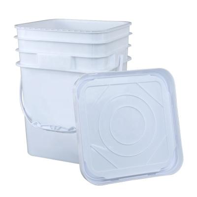 China ISO 9001 5 Gallon Chemical Containers White Bucket 141*103*120mm for sale