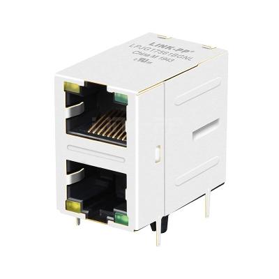 China LPJG17561BGNL 100/1000 Base-T LED amarelo/verde 2X1 Port RJ45 Conectores femininos à venda