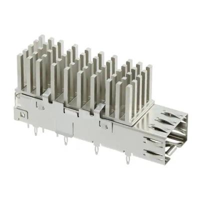 China 1367645-6 SFP Cage with Heat Sink Connector Press-Fit Through Hole Right Angle for sale