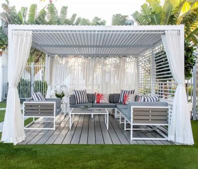 China Aluminum Retractable Pergola Roof Villa Garden Landscape Leisure Shade Patio for sale