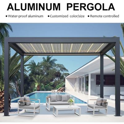 China 3x6m 3x8m Aluminum Patio Pergola Outdoor Courtyard Leisure Pavilion for sale