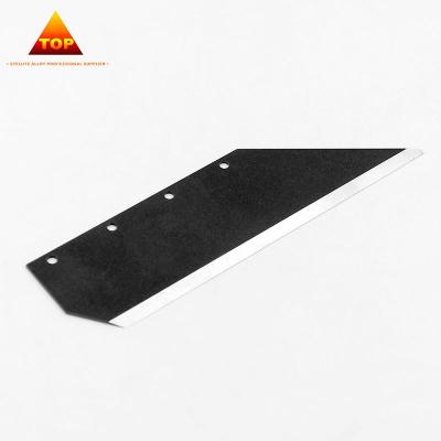 China Textile Industry Cobalt Chrome Alloy Cutter Blade Abrasion Resistant for sale